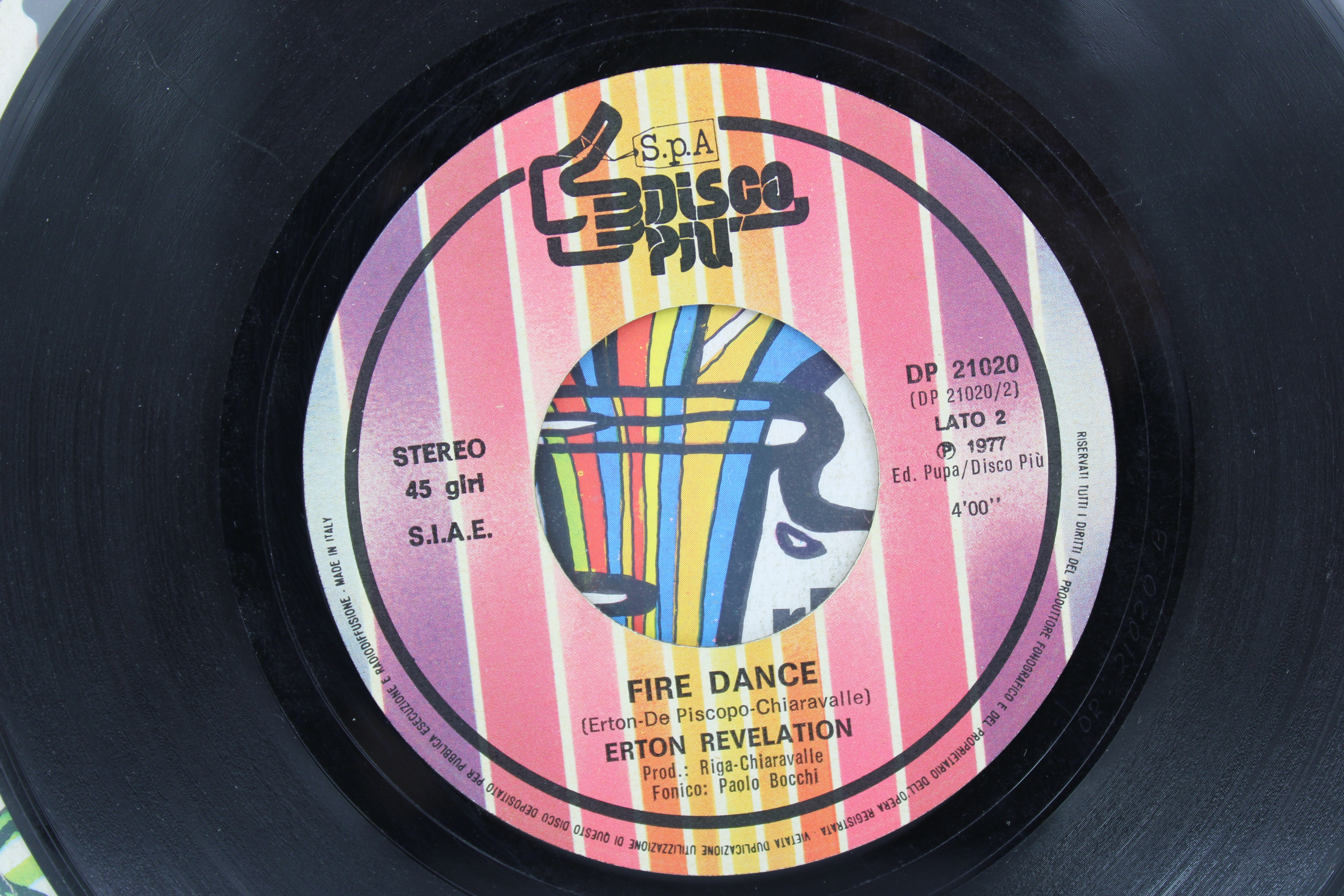 Erton Revelation Free Show Fire Dance Disco 45 Giri Vinyl Vinile 7