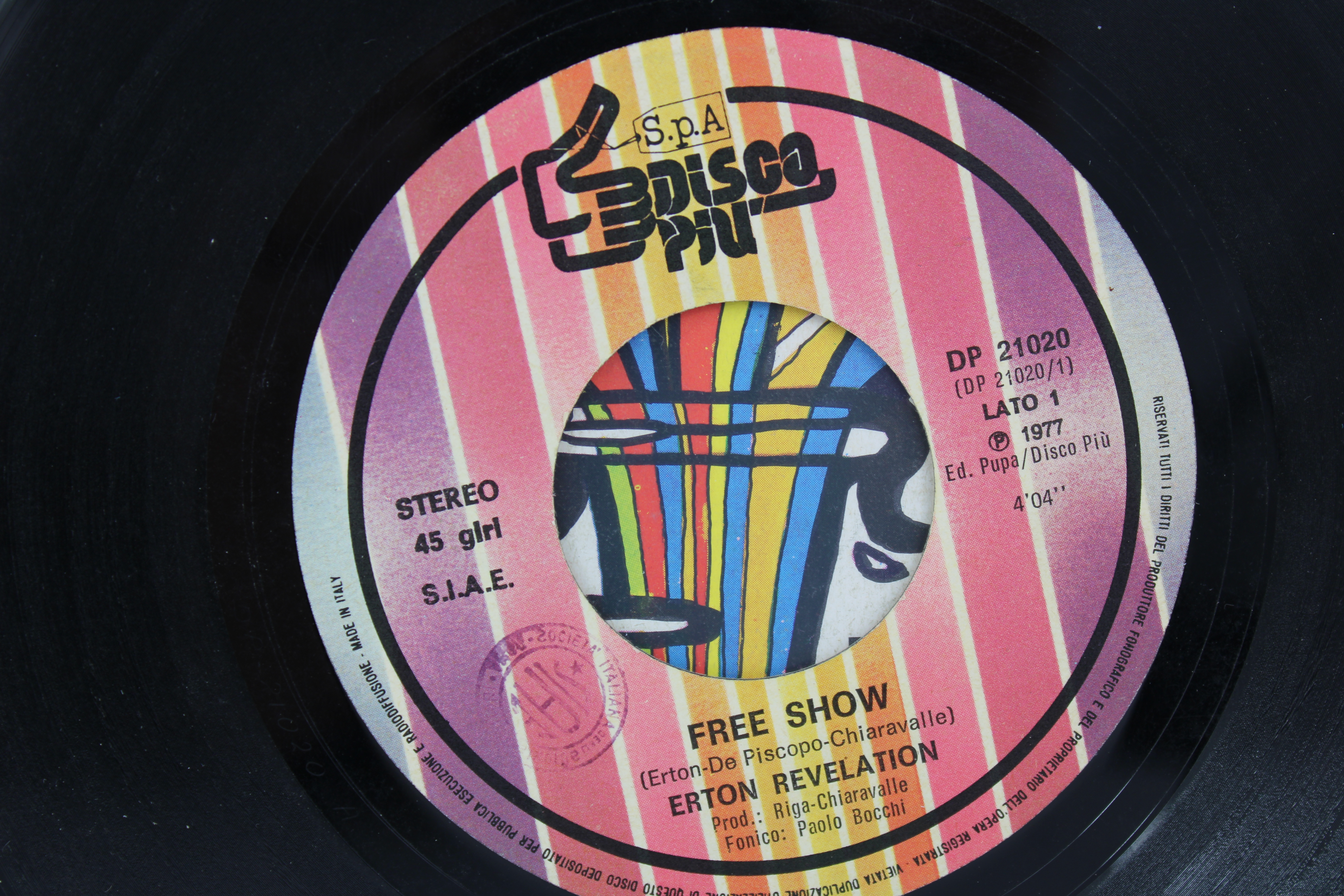 Erton Revelation Free Show Fire Dance Disco 45 Giri Vinyl Vinile 7